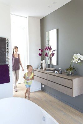 Mother and Daughter in Bathroom